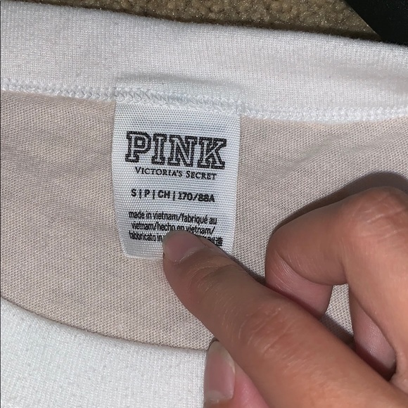 PINK Victoria’s Secret baby pink ringer tee - Picture 4 of 6